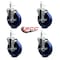 Service Caster 5'' Solid Poly Swivel 7/16'' Grip Ring Stem Caster Set with Brake, 4PK SCC-GR20S514-SPUS-TLB-716138-4 - alternate 2